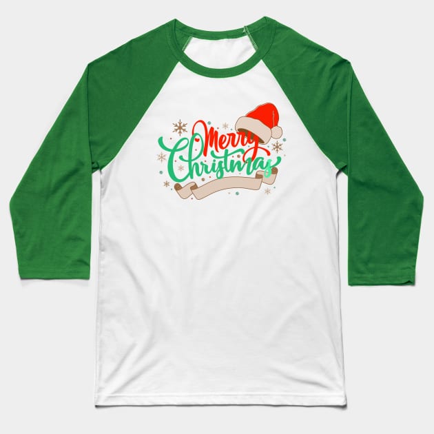 Merry Christmas Baseball T-Shirt by  Chirido_Bin